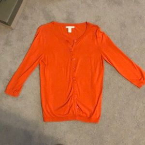 Orange banana republic cardigan
